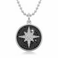 Luna Dura Polaris North Star necklace featuring 925 silver and black and white CZ stones, a top choice for jewelry dubai online.