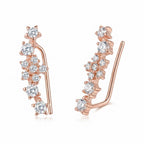 Purchase our rose gold plume ear climbers crafted from 925 sterling silver and CZ stones, perfect for a modern curated ear look.