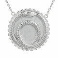 Silver ouroboros snake pendant crafted in 925 sterling silver with a toothed cog border, a milestone gift in Dubai.