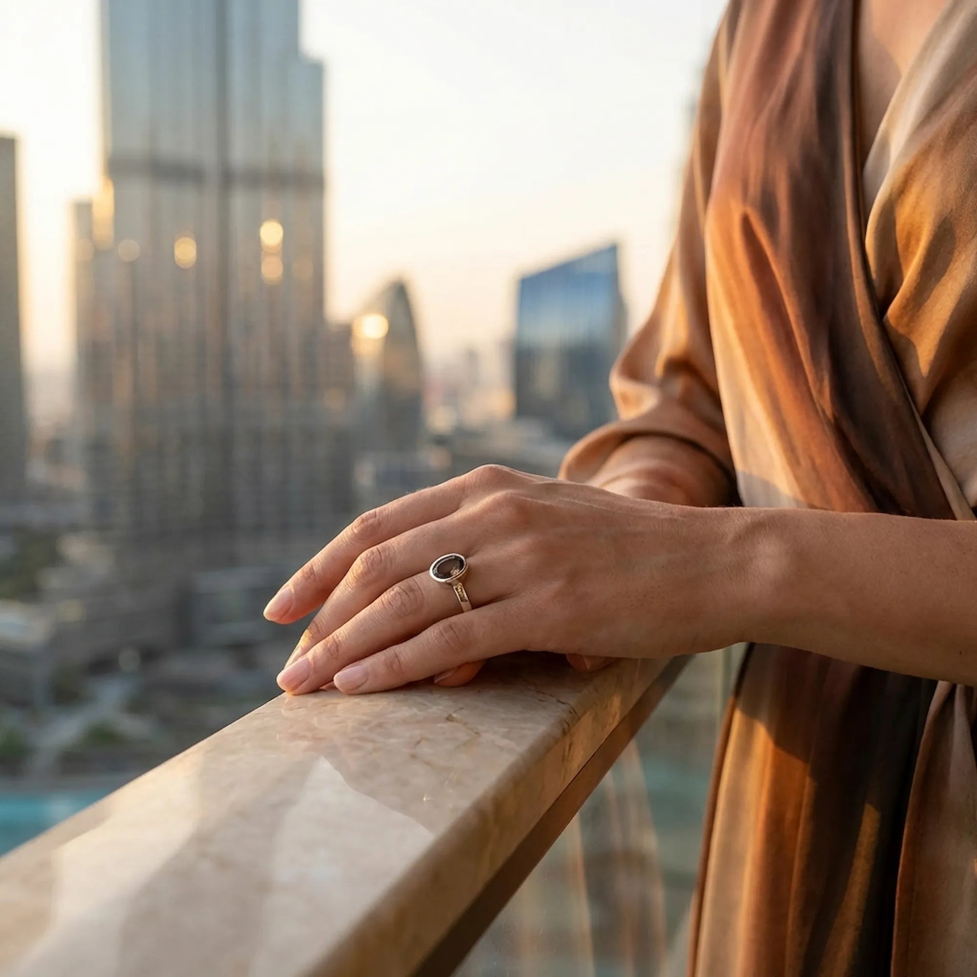 smoky quartz rings for women uae styled in Dubai setting suitable for everyday jewelry and gifting occasions