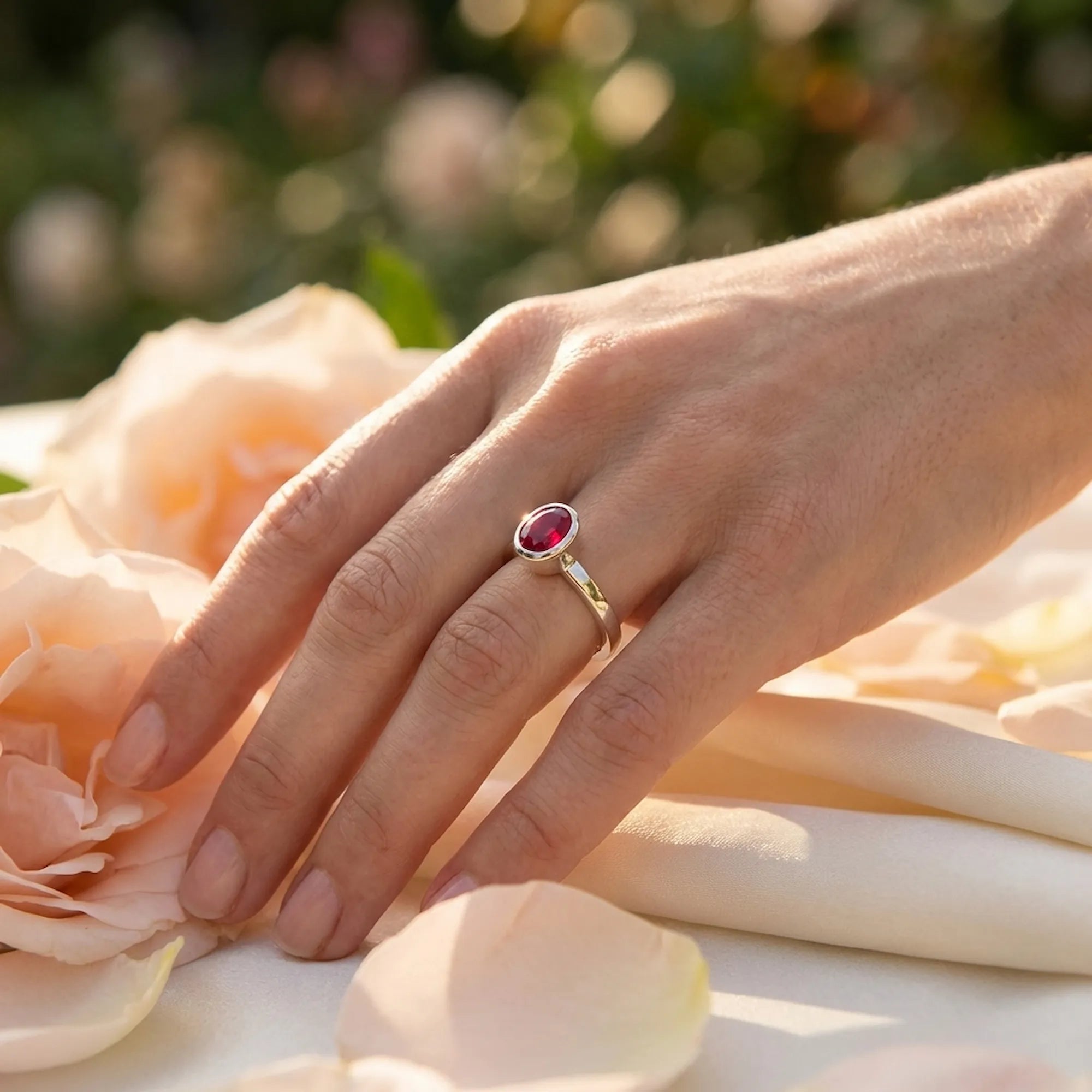 stackable 925 silver ring displayed on finger showing size proportion and comfortable fit for daily wear