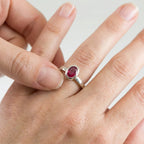 stackable silver ring worn with other rings demonstrating how to layer a 925 silver ring for women