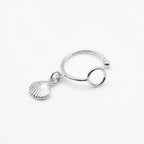 Close-up upright angle of the sterling silver ear cuff no piercing, showcasing the bright polish finish and the secure circular grip.